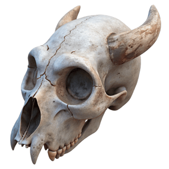 magnificent traditional Weathered Animal Skull Transparent Background professional png