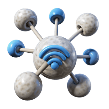 impressive rustic Wireless Sensor Network Nodes Connected Transparent Background authentic png