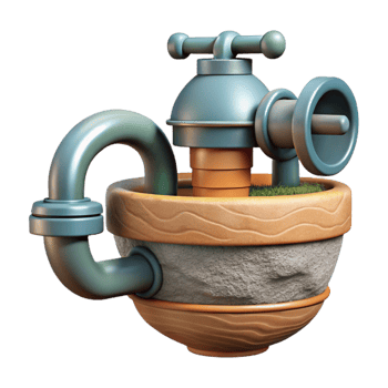 wonderful vintage Zero Gravity Irrigation System Close Up Transparent Background png