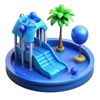 impressive rustic Zero Gravity Park Cutout with Blue Lighting authentic png
