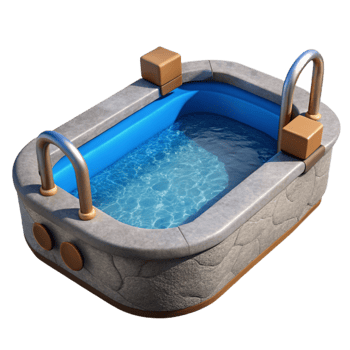beautiful creative Zero Gravity Swimming Pool Cutout with Blue Water exclusive png