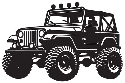 Off Road Jeep Adventure Vehicle Illustration for Enthusiasts vector