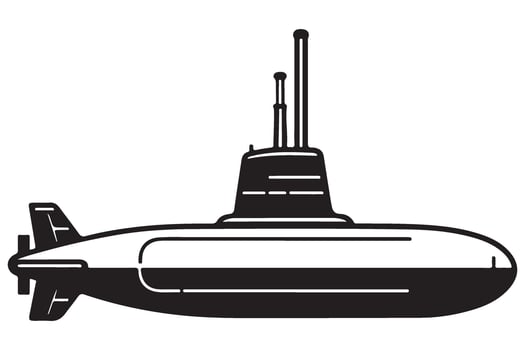 Advanced Submarine Graphic A Powerful Naval Asset Design vector