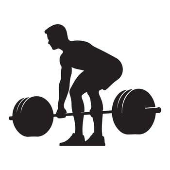 Weightlifting Silhouette Image for Gym Fitness and Training Motivation vector