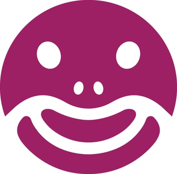 a funny cartoon smile vector