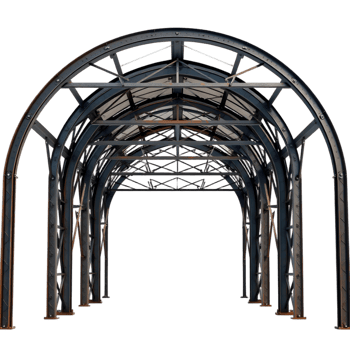 Steel structure of a pedestrian bridge png