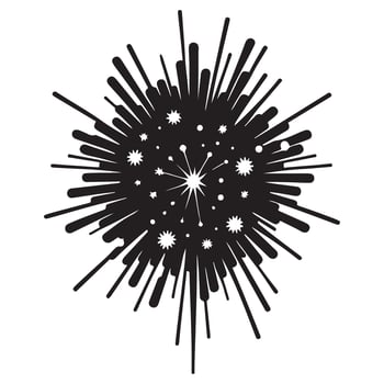 Starburst Explosion Silhouette Illustration Graphic Design Element vector
