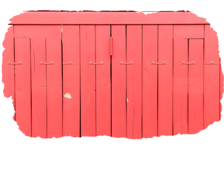 Red Wooden Fence Isolated Transparent Background With Gradient Mesh, Illustration png