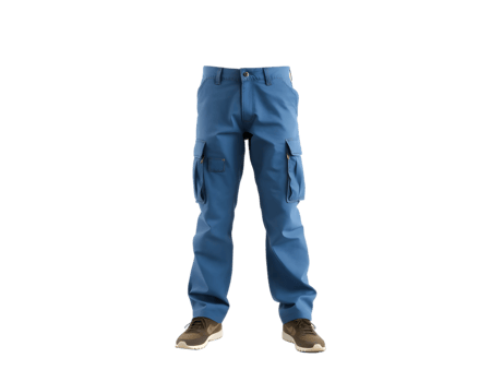 Blue men's pants isolated on a transparent background png