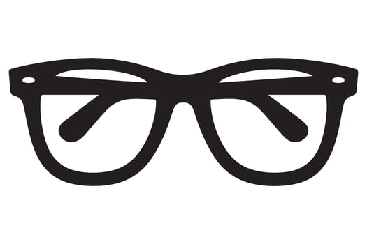 Eye Glasses Stylish Black Frame Illustration For Vision Care Needs vector