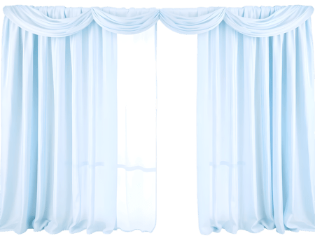 Blue curtains isolated on transparent background png