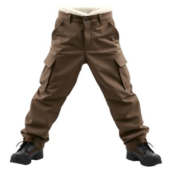 Men's brown pants isolated on transparent background png