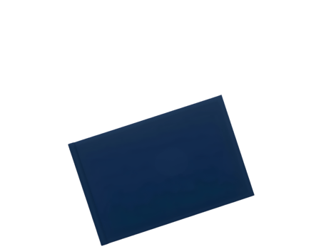 Blank blue business card on a transparent background png