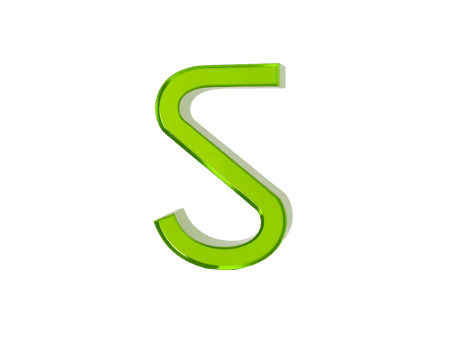 Green Letter S Isolated Transparent Background png