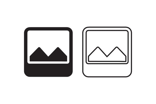 Two icons of a camera and a phone vector