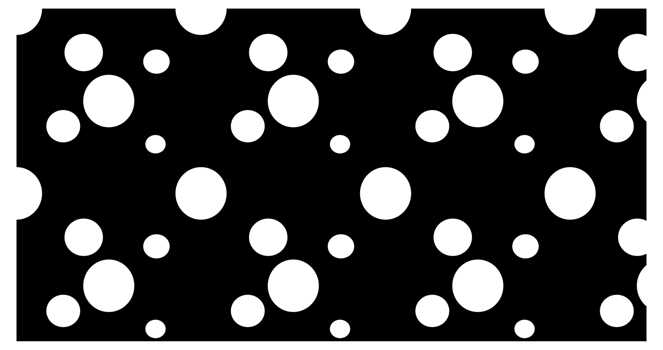 Black and White Polka Dot Seamless Pattern With Abstract Round Shapes png