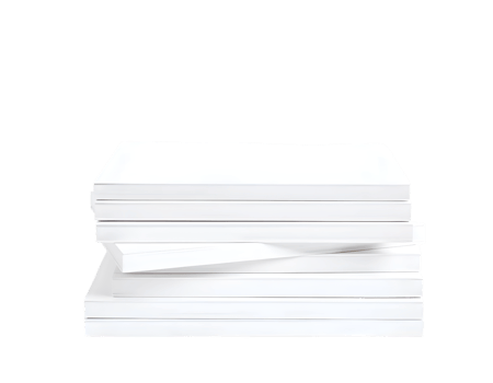 Stack of white paper sheets isolated on a transparent background png