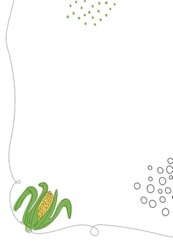 Corn continuous line background. One single line organic healthy food concept. Minimalism modern style graphics design vector