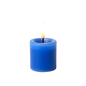 Blue Candle Isolated Transparent Background With Gradient Mesh, Illustration png