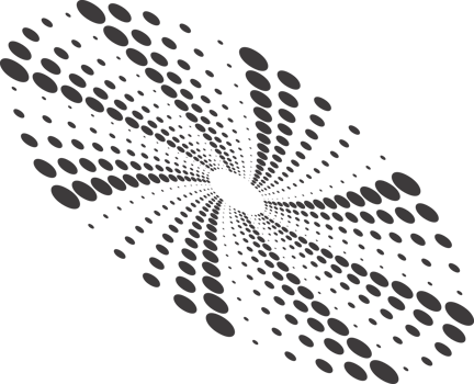 Abstract dotted round with spiral pattern. Circular graphic. Swirl circle shape halftone effect. Geometric concentric radial element. png