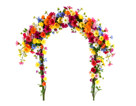 Bouquet of spring flowers isolated on transparent background png