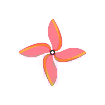 Pink Floral Propeller Design vector