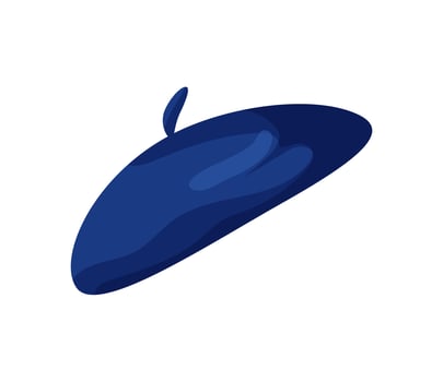 Blue French Beret vector