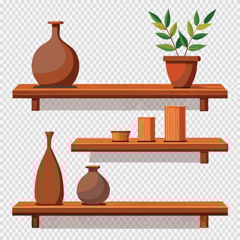 Contemporary Living Room Interior with Natural Accents and Two Distinct Styles vector
