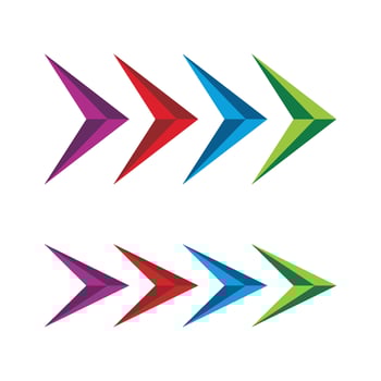set Arrow Logo Template Illustration Design. EPS 10. vector