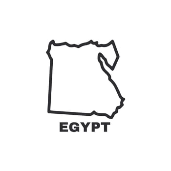 A map of Egypt is shown in black and white vector
