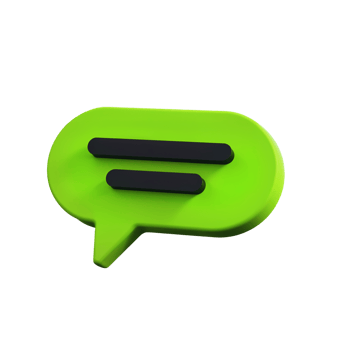 Green speech bubble graphic with black lines png