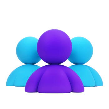 Bright colored figures in playful arrangement png