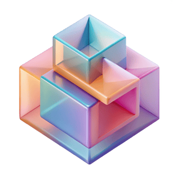 wonderful vintage A dynamic composition of overlapping, translucent planes, rendered in pastel gradients, Bauhaus style professional png
