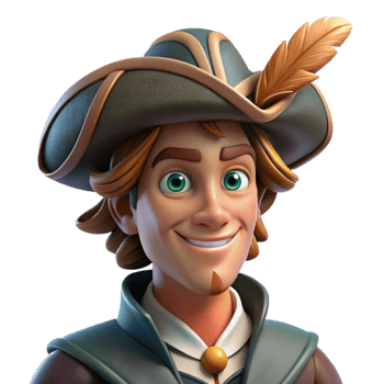 stunning classic Portrait of a charming rogue with a sly grin and a feathered hat, lit by dim tavern light, in a swashbuckler style authentic png
