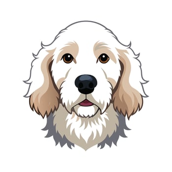 Delightful Clumber Spaniel with Friends vector