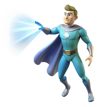 extraordinary minimalist A superhero with teleportation powers, disappearing in a flash of light, lit with a bright, white light in a teleportation, sci-fi style original png