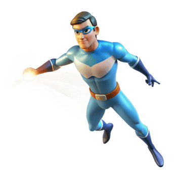 magnificent modern A superhero with teleportation powers, disappearing in a flash of light, lit with a bright, white light in a teleportation, sci-fi style high resolution png