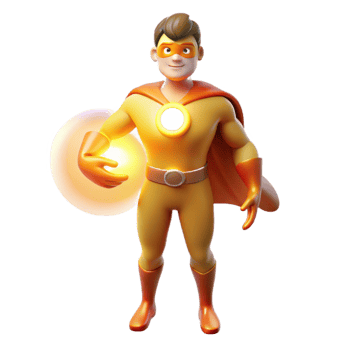 beautiful traditional A superhero with healing powers, emanating a warm, golden aura, lit with a soft, healing light in a comforting, serene style detailed png