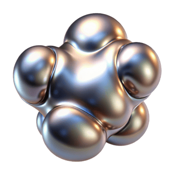 serene classic Amorphous blobs of metallic liquid mercury, morphing and merging, illuminated by a pulsating, strobe-like light, with a surreal, abstract expressionist style authentic png