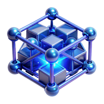 dramatic creative A network of interconnected, glowing nodes, pulsating with energy, bathed in a deep, sapphire blue light, with a futuristic, cyberpunk aesthetic high resolution png