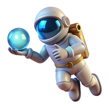 serene modern A lone astronaut, adrift in the void, clutching a glowing orb, rim lighting, cosmic horror style high quality png