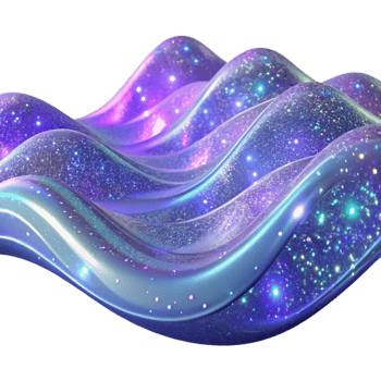 beautiful creative A field of shimmering, holographic particles, forming a wave-like pattern, illuminated by a cool, neon light, with a futuristic, sci-fi aesthetic authentic png