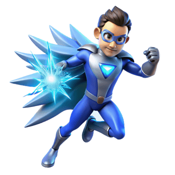 wonderful classic A sound-based superhero with sonic waves radiating from their body, shattering glass, bathed in a cool, blue light, in a stylized, graphic novel style original png