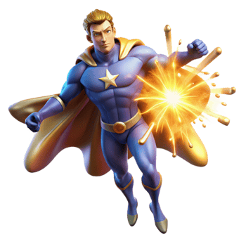 stunning creative A cosmic superhero with celestial energy swirling around them, creating a supernova, lit by the blinding light of exploding stars, in a grand, epic style professional png