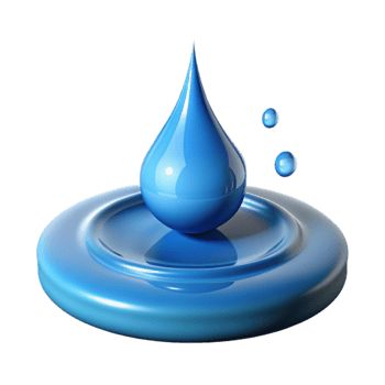 magnificent abstract A single drop of water splashing into a pool, high-speed photography, with dynamic water droplets original png