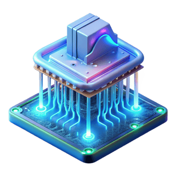 extraordinary rustic A levitating motherboard, pulsing with neon blue energy, wires cascading like waterfalls, soft ethereal lighting, cyberpunk style authentic png