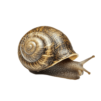 Closeup of a Spiral-Patterned Snail Shell in a Natural Setting png