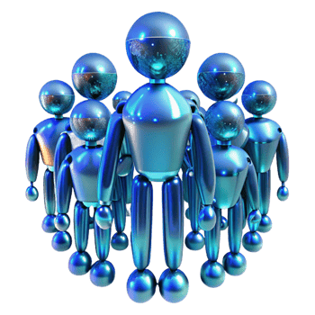 wonderful traditional A swarm of nanobots forms a shimmering, humanoid figure, illuminated by the cool, blue light of a nearby data stream. Cyberpunk, abstract style detailed png
