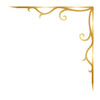 Gold corner for certificate frame png