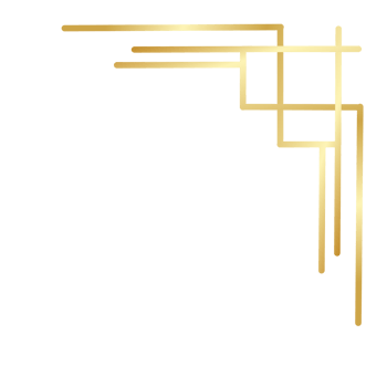 Geometric golden corner png